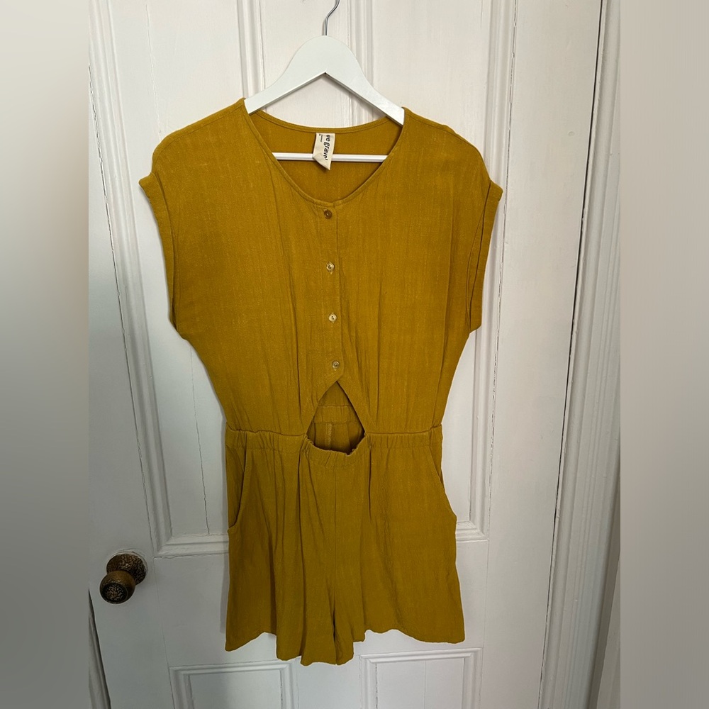 Eve Gravel Aquarium Romper in Saffron